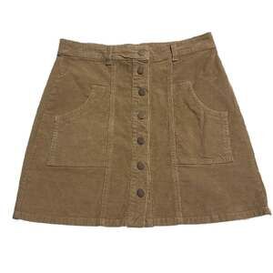 Altar'd State Large Brown Y2K Boho Goth Mini Skirt  Pockets Stretch